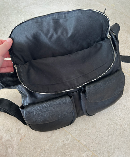 Michiamo Camera Leather Crossbody Bag