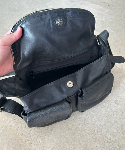 Michiamo Camera Leather Crossbody Bag