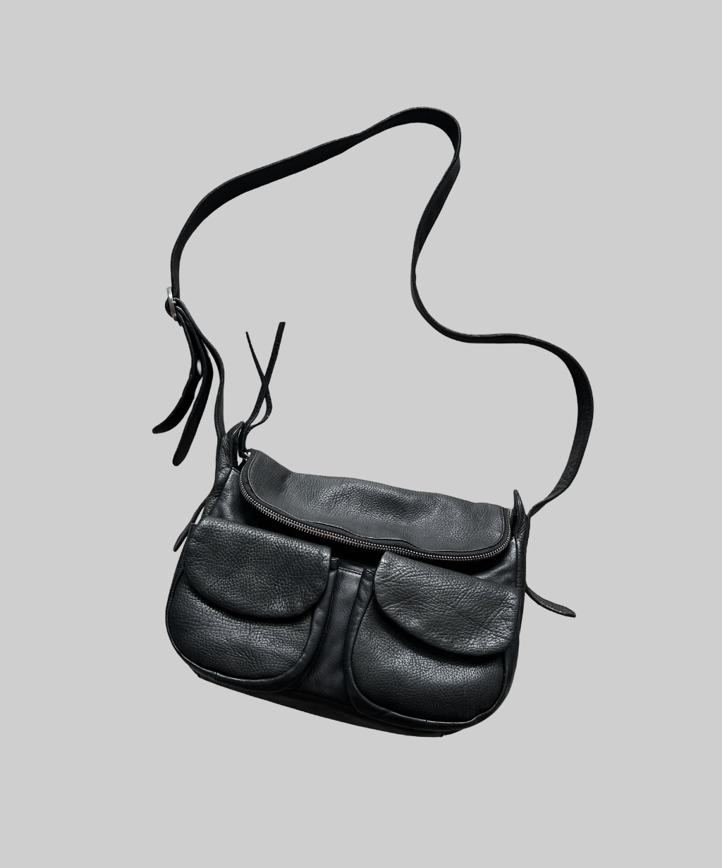 Michiamo Camera Leather Crossbody Bag