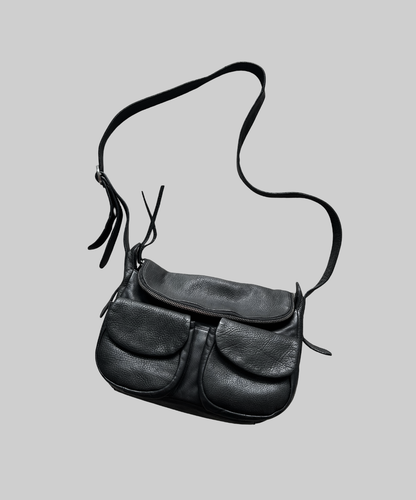 Michiamo Camera Leather Crossbody Bag