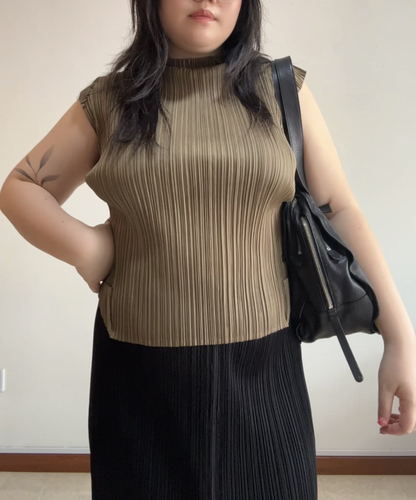 Michiamo Triple Zip Circle Leather Shoulder Bag