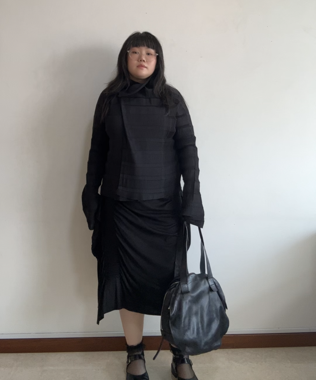 Michiamo Triple Zip Circle Leather Shoulder Bag