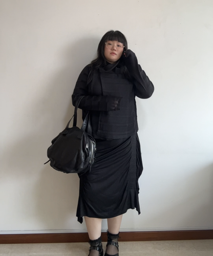 Michiamo Triple Zip Circle Leather Shoulder Bag