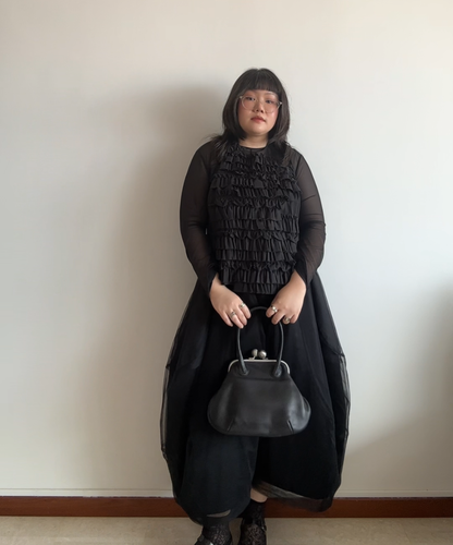 Michiamo Kiss Lock Leather Purse