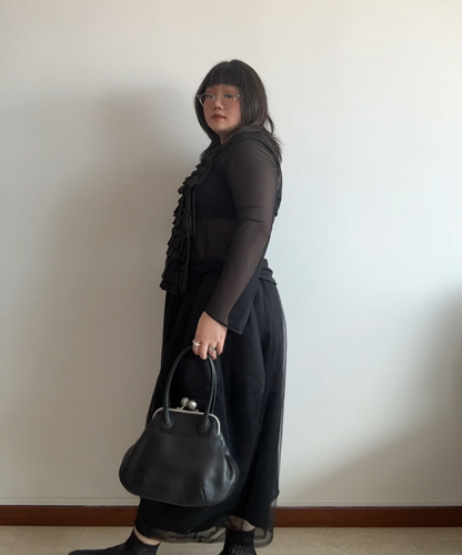 Michiamo Kiss Lock Leather Purse
