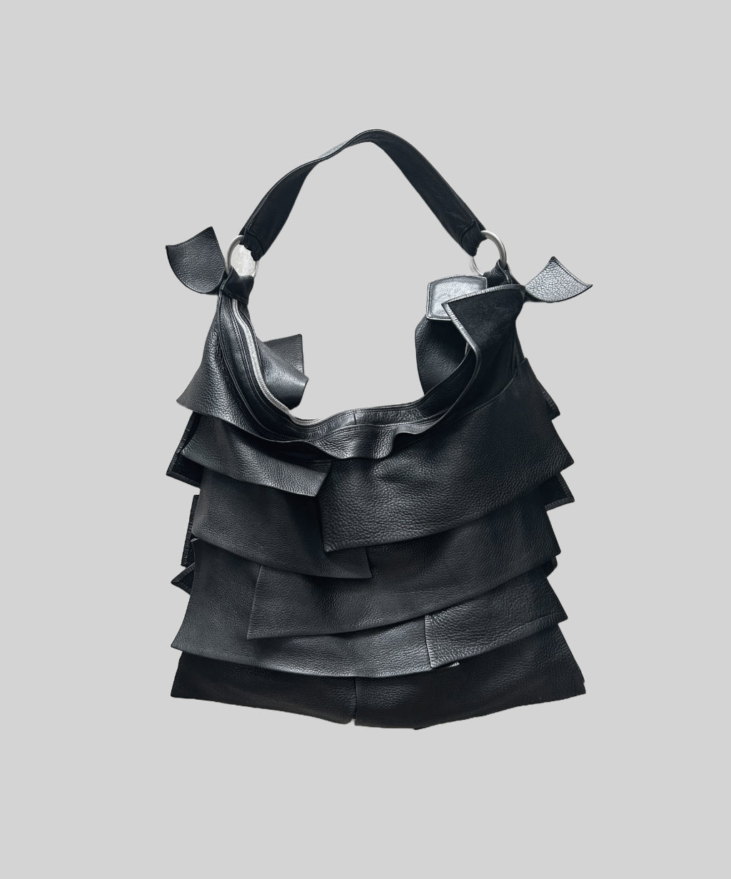 Michiamo Layered Frill Leather Bag