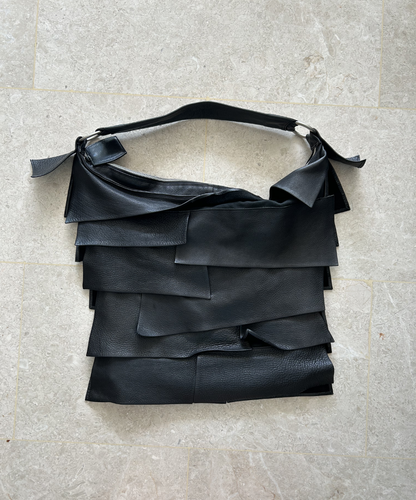 Michiamo Layered Frill Leather Bag