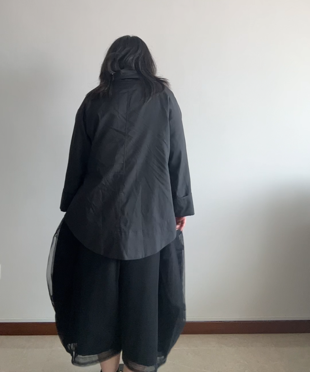 Moyuru Deconstructed Asymmetrical Drape Jacket