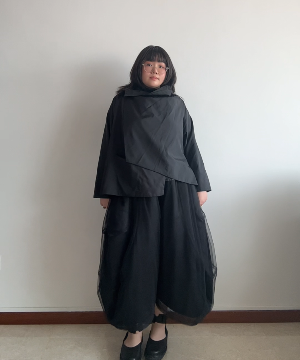 Moyuru Deconstructed Asymmetrical Drape Jacket