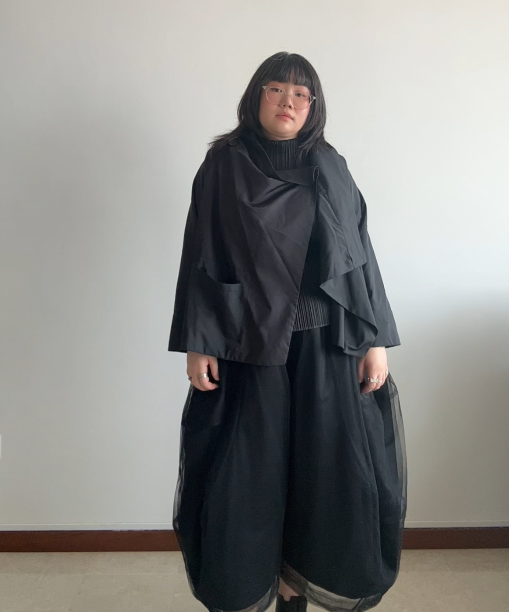 Moyuru Deconstructed Asymmetrical Drape Jacket