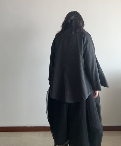 Moyuru Deconstructed Asymmetrical Drape Jacket