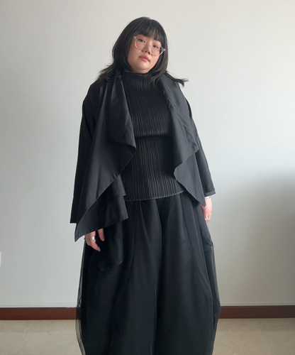 Moyuru Deconstructed Asymmetrical Drape Jacket