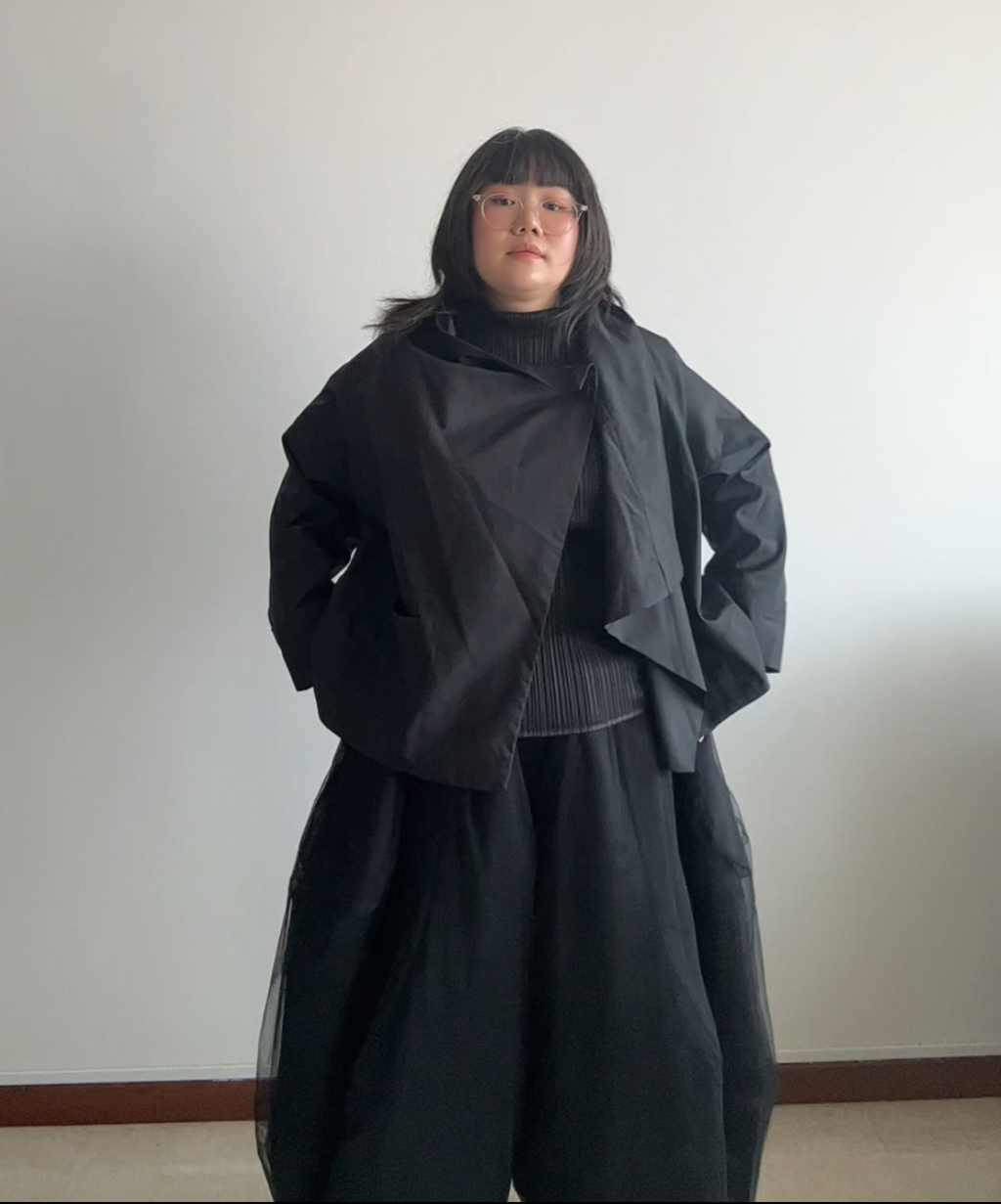 Moyuru Deconstructed Asymmetrical Drape Jacket