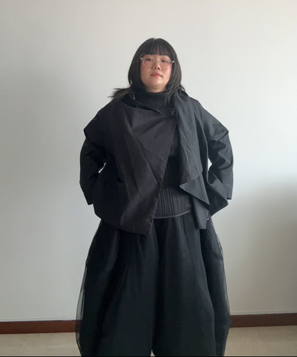 Moyuru Deconstructed Asymmetrical Drape Jacket