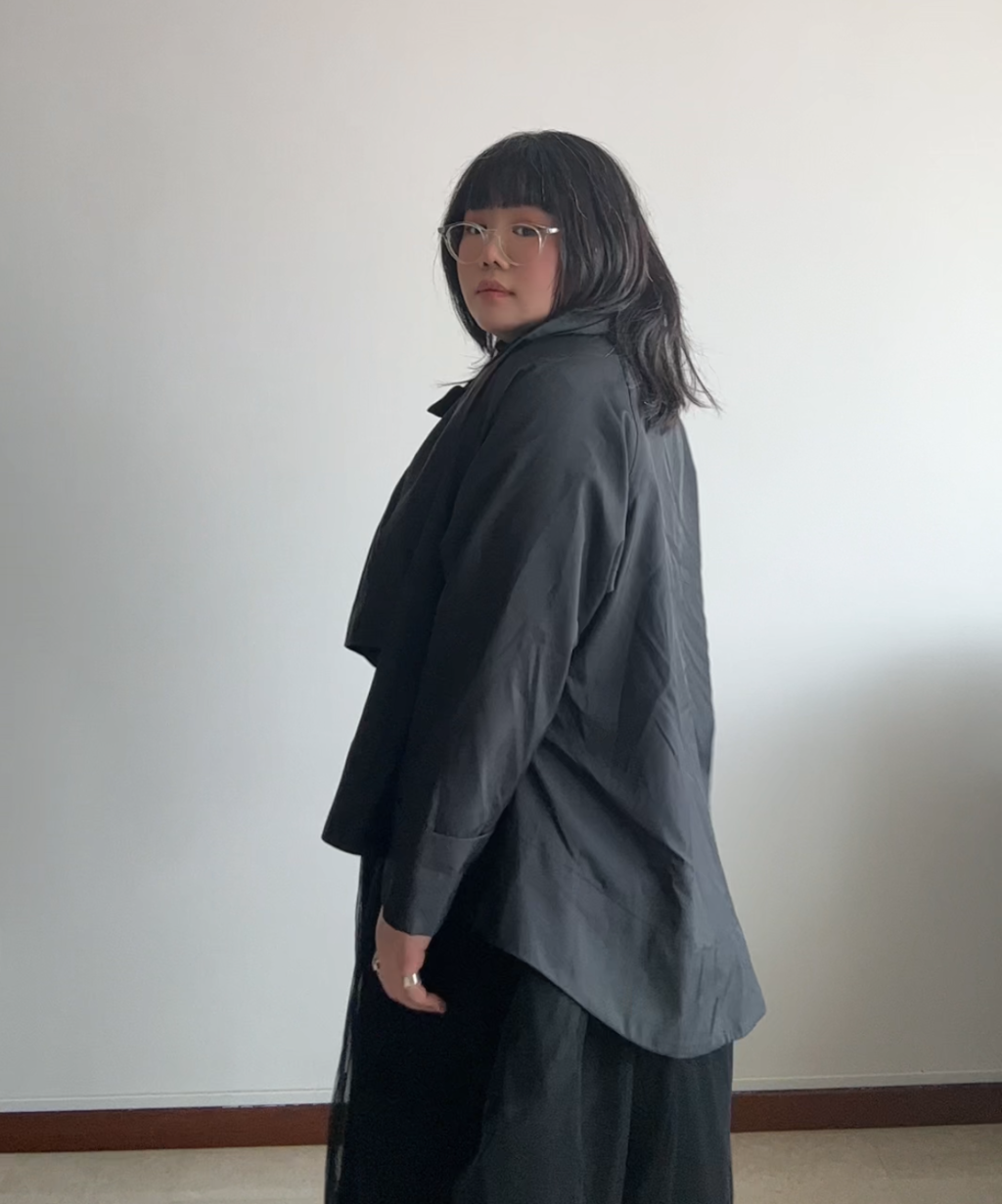 Moyuru Deconstructed Asymmetrical Drape Jacket