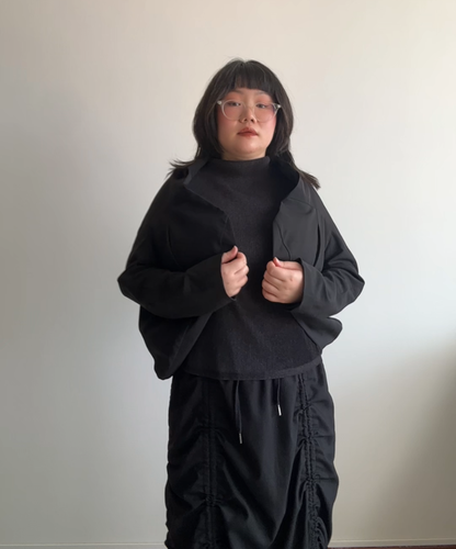 Moyuru 2-way Reversible Box Panelled Jacket