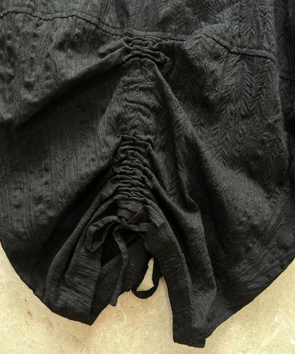 Moyuru Crinkled Texture Shirred Balloon Pants