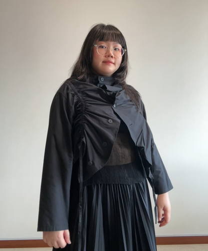 Moyuru High Neck Shirring Shirt