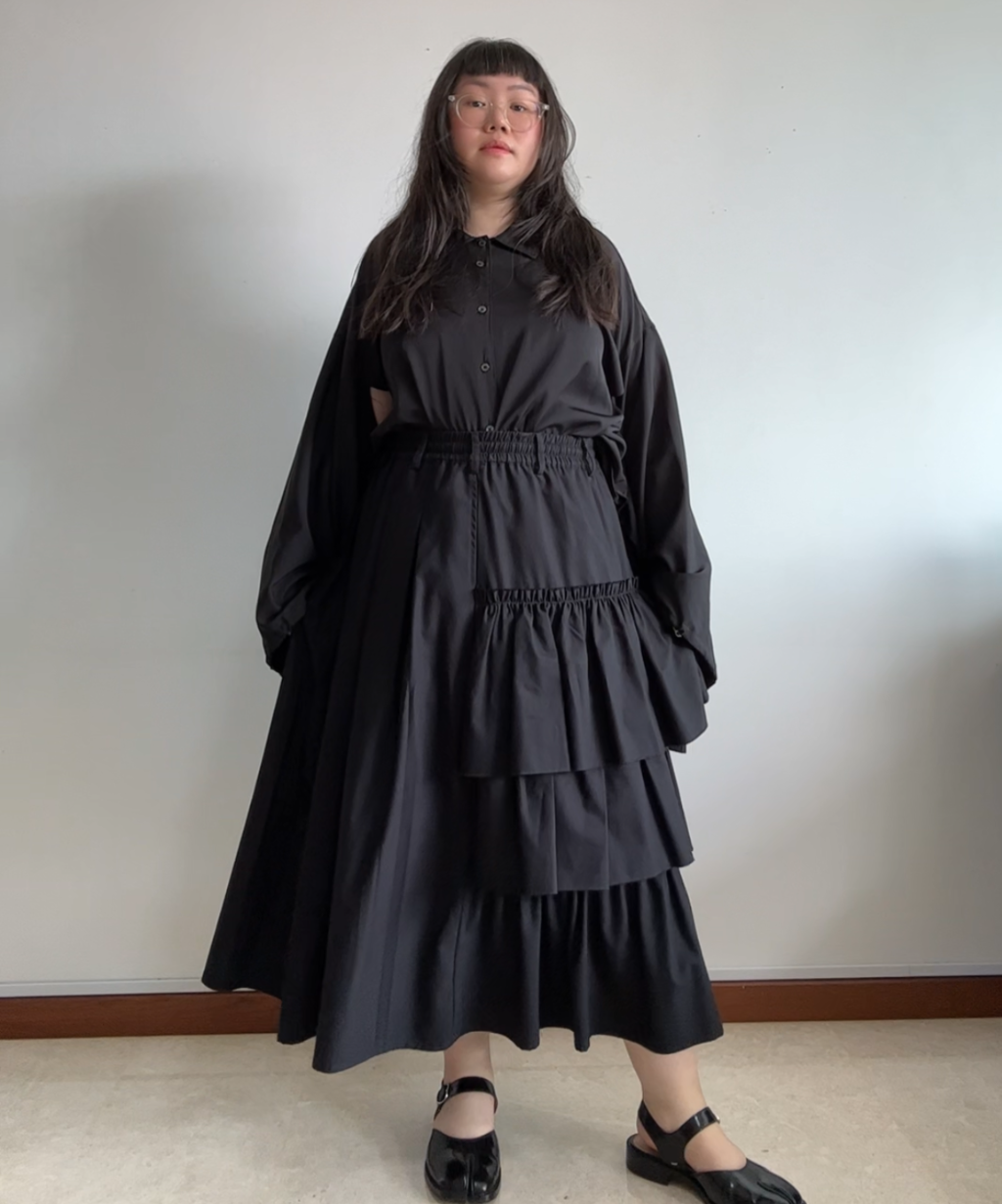 Not Conventional 2-way Ruffle Pleated Skirt