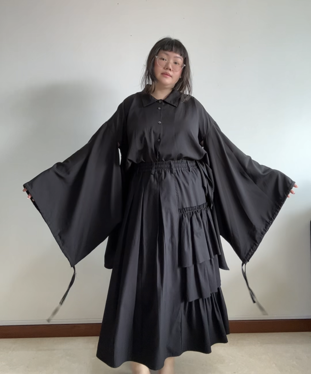 Not Conventional 2-way Ruffle Pleated Skirt