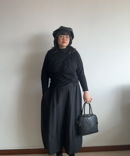 Kawa Kawa Multiple Zippers Mini Leather Boston Bag