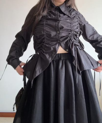 Not Conventional Shirring Dress Shirt