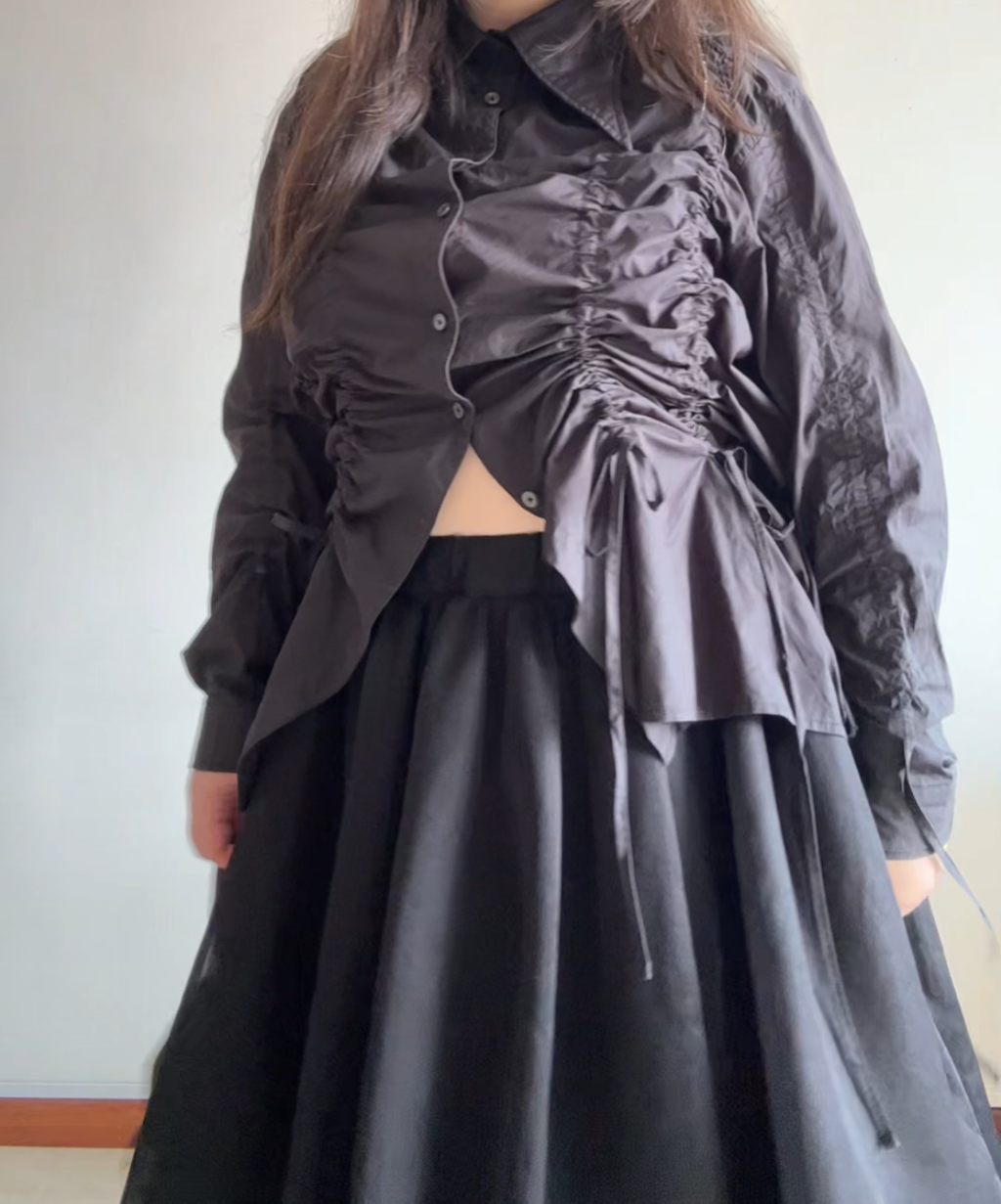 Not Conventional Shirring Dress Shirt