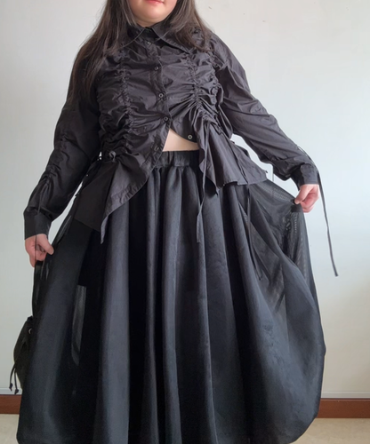 Not Conventional Shirring Dress Shirt