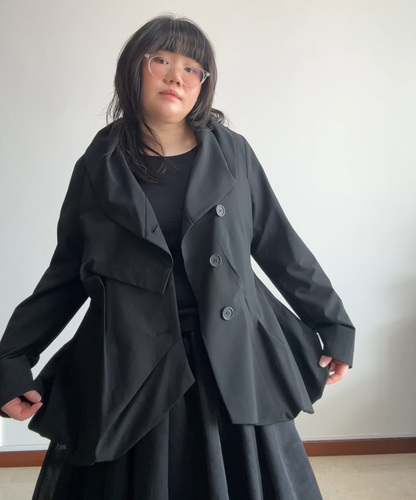 Moyuru SS26 Asymmetric Peplum Blazer