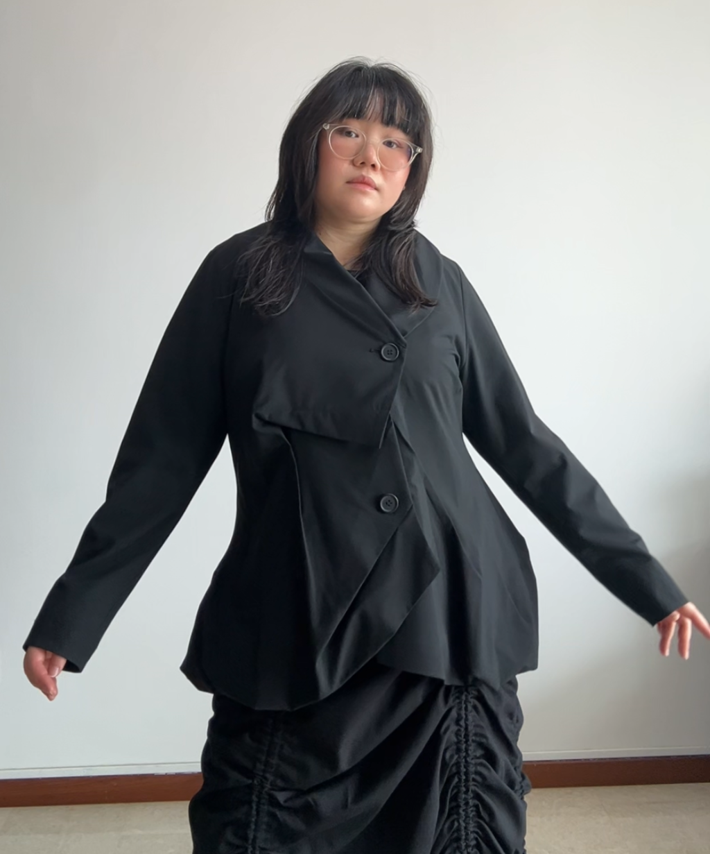 Moyuru SS26 Asymmetric Peplum Blazer