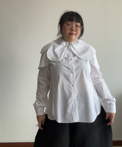 Noir Kei Ninomiya AW25 Flower Petal Collar Shirt (Condition 10/10)