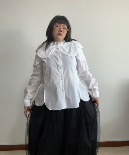 Noir Kei Ninomiya AW25 Flower Petal Collar Shirt (Condition 10/10)