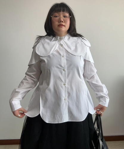 Noir Kei Ninomiya AW25 Flower Petal Collar Shirt (Condition 10/10)