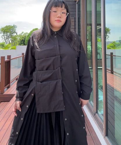 Not Conventional Multi Panel Dress Shirt