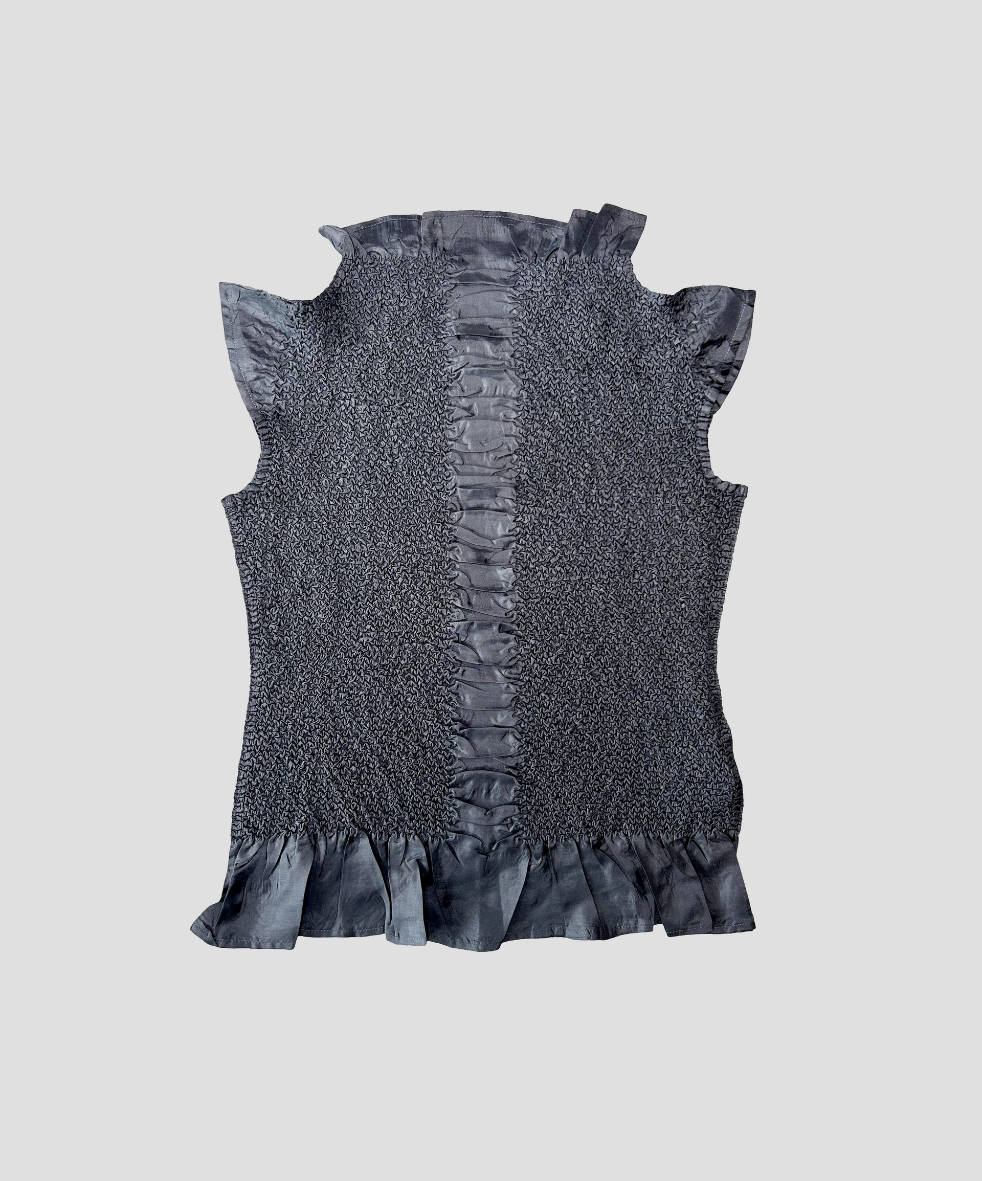 【美品】PEPLUM by YOSHIKI HISHINUMAブラウス　グレー Yoshiki Hishinuma PEPLUM Shirring Top – Comme Please