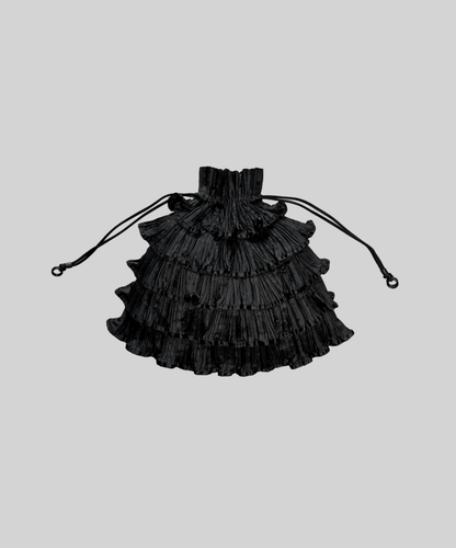 Pleats Please Layered Ruffle Pleated Pouch