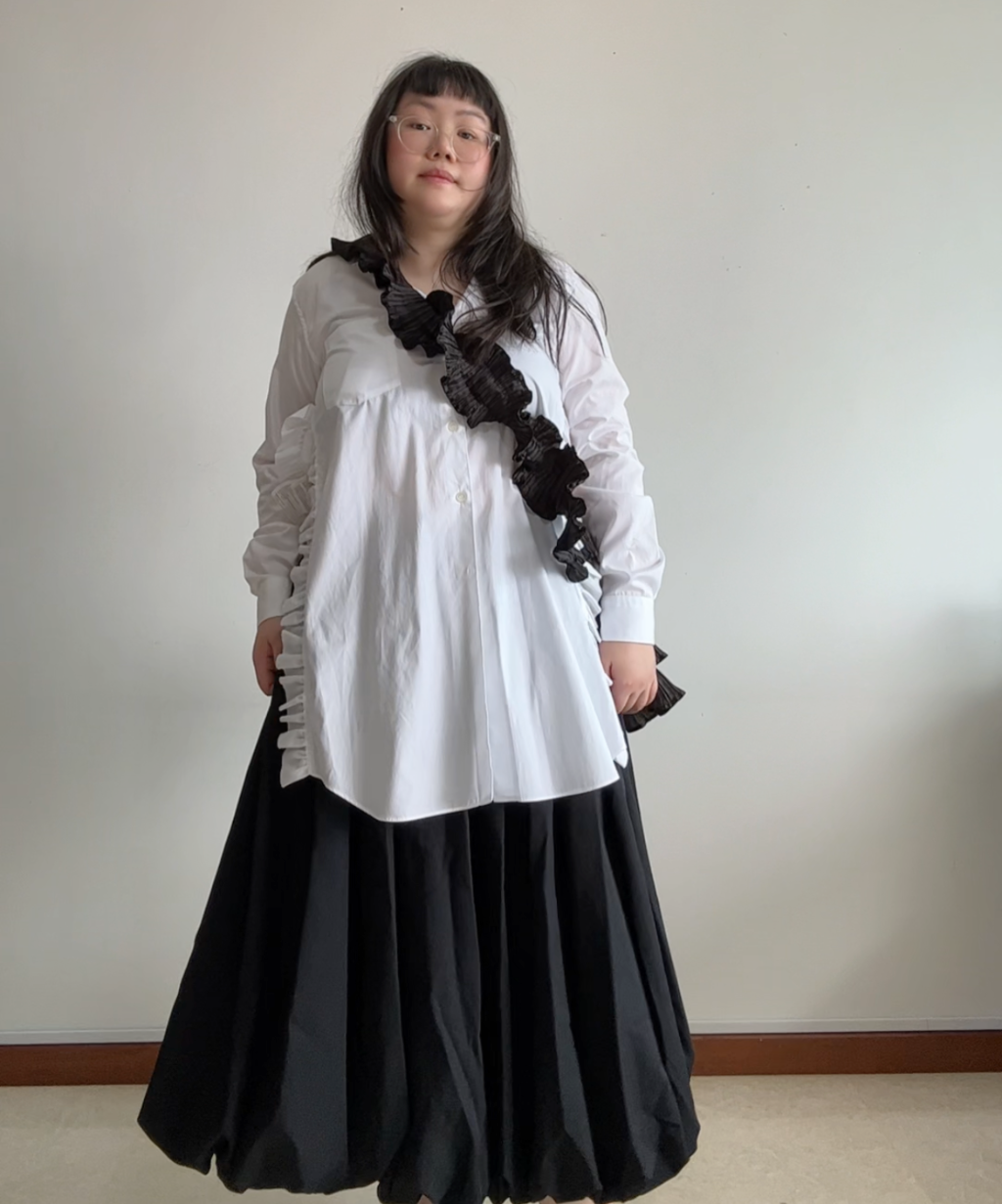 Pleats Please Tiered Ruffle Crossbody Bag