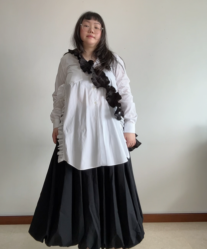 Pleats Please Tiered Ruffle Crossbody Bag