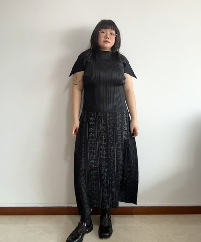 Issey Miyake Animation Frame Pleated Skirt