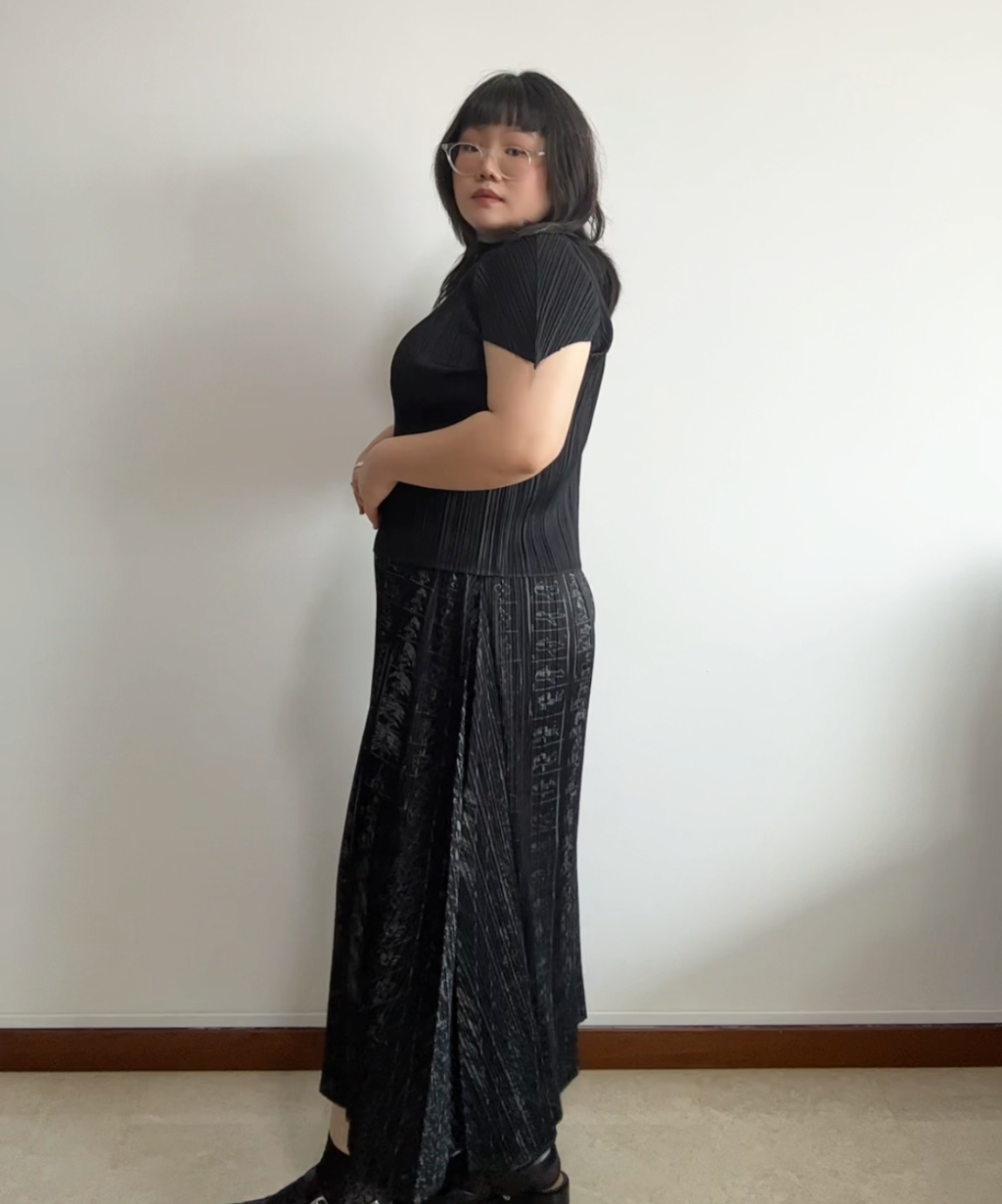 Issey Miyake Animation Frame Pleated Skirt