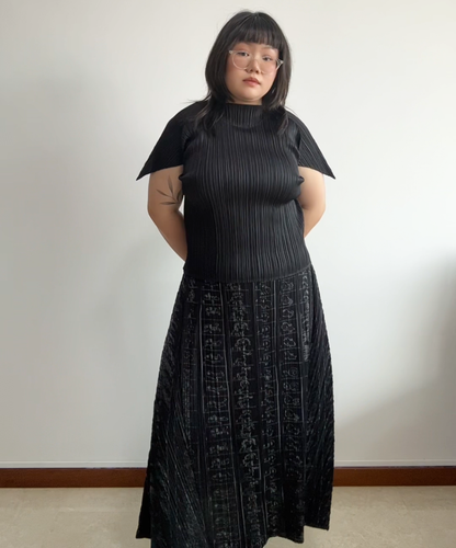 Issey Miyake Animation Frame Pleated Skirt