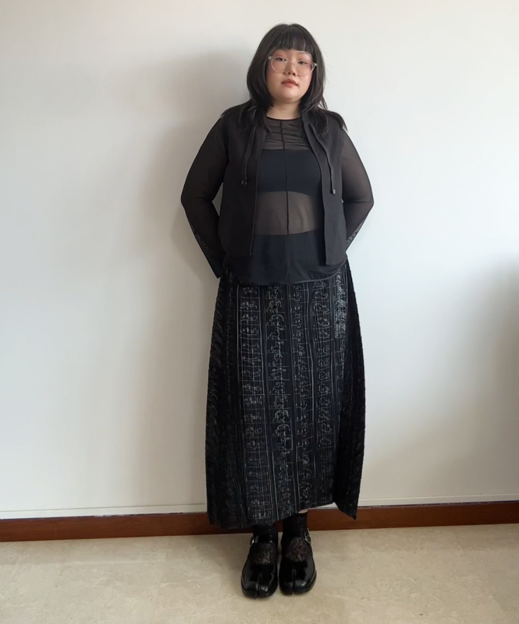 Issey Miyake Animation Frame Pleated Skirt