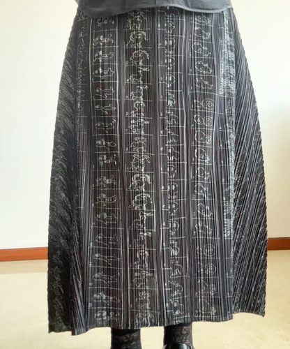 Issey Miyake Animation Frame Pleated Skirt