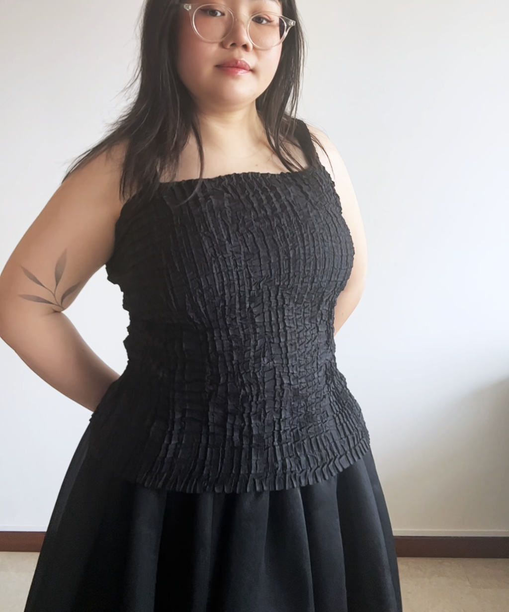 Issey Miyake box pleats camisole