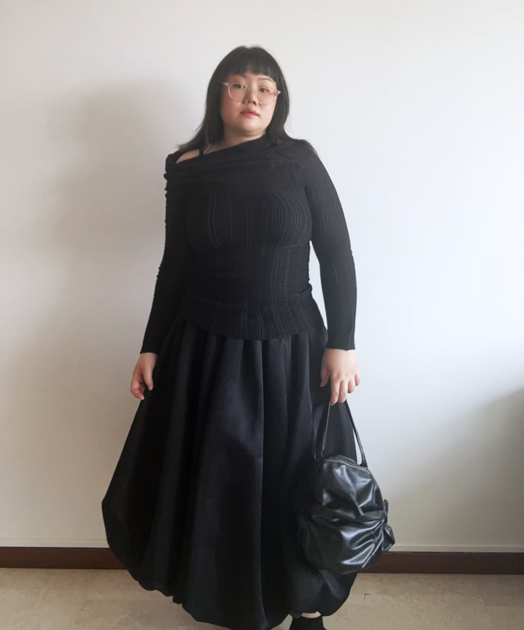 トップス ISSEY MIYAKE FETE ISSEY MIYAKE FETE Crepe Pleated Switching Long Sleeve T