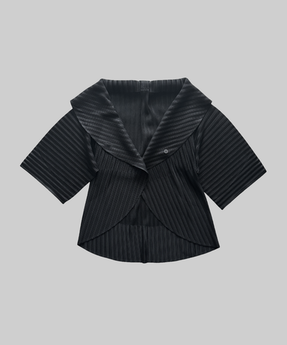 Pleats Please Circular Pleated Cardigan
