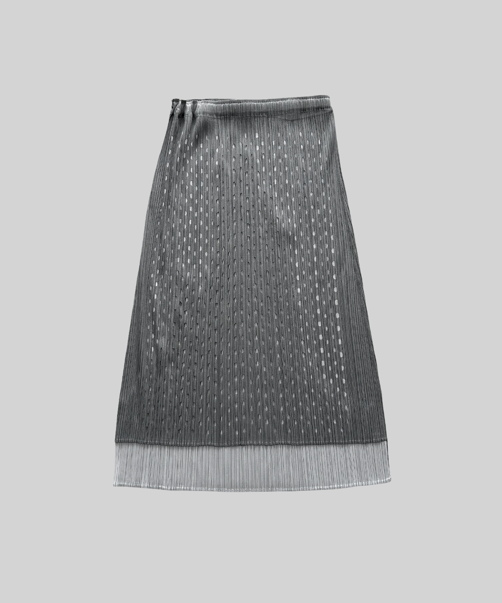 Pleats Please Layered Die-cut Polka Dot Skirt