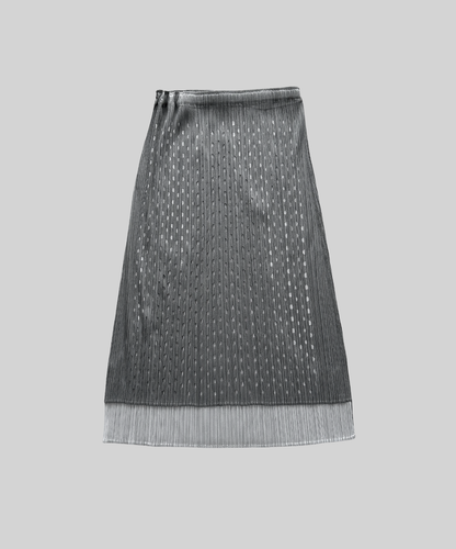 Pleats Please Layered Die-cut Polka Dot Skirt