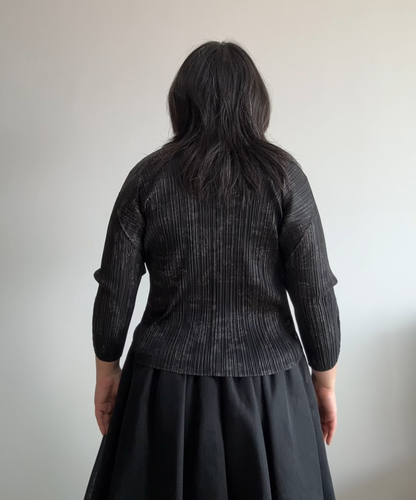 Pleats Please 90s Double Happiness Dragon Print Button Shirt