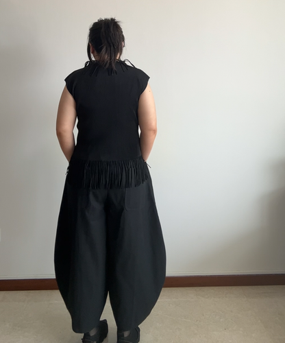 Pleats Please Fringe Pleated Top